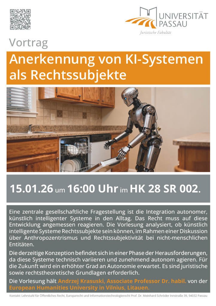 Anerkennung von KI-Systemen als Rechtssubjekt