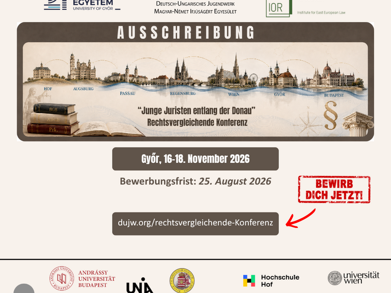 Plakat "Junge Juristen entlang der Donau"