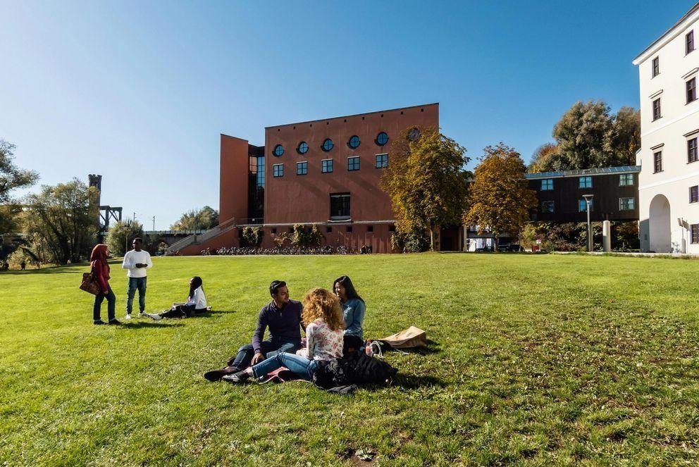 Studierende auf der Innwiese