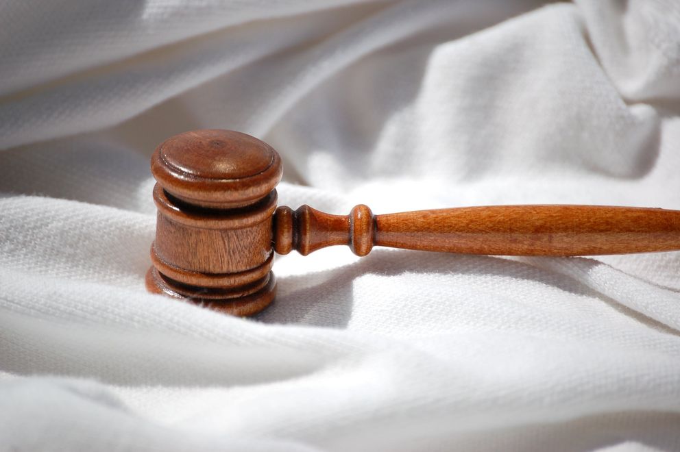 A gavel, commonly used by judges