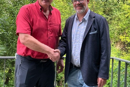 Präsident Prof. Dr. Ulrich Bartosch (links) und Vizepräsident Prof. Dr. Werner Gamerith, Foto: Universität Passau