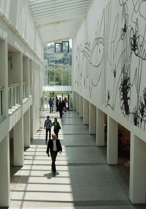The foyer of the Law Faculty building (Juridicum)